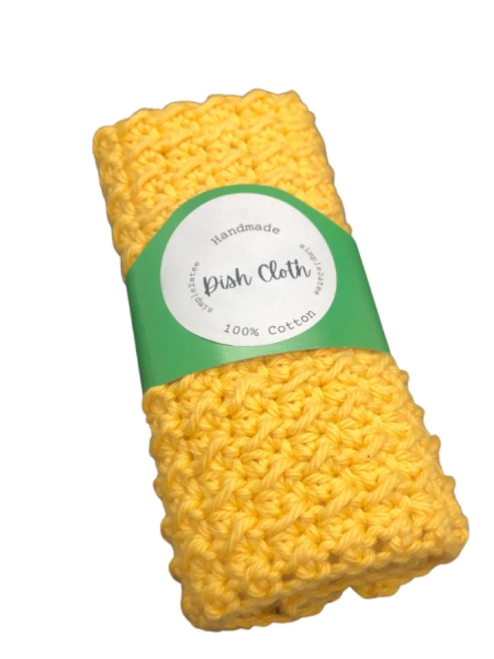 Handmade Crochet Dish Cloth, 100% Cotton Reusable Kitchen Washcloth